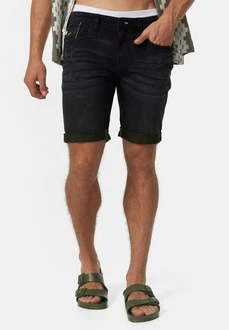 Indicode Jeansshorts INZalento Schwarz/Dunkelgrün/Khaki/Grün/Braun