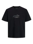 ONLY T-Shirt Schwarz/Dunkelblau/Hellblau