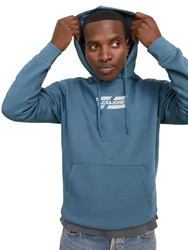 Jack & Jones Hoodie JJECORP GRAPHIC SWEAT HOOD Blau/Grau/Hellblau