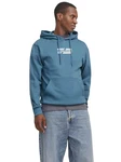 Jack & Jones Hoodie JJECORP GRAPHIC SWEAT HOOD Blau/Grau/Hellblau