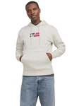 Jack & Jones Hoodie JJECORP GRAPHIC SWEAT HOOD Khaki/Beige/Weiß/Grau/Creme