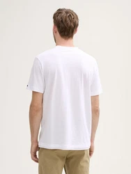 TOM TAILOR Henley T-Shirt Weiß/Creme