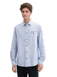 TOM TAILOR Hemd Hellblau/Grau/Blau/Dunkelblau
