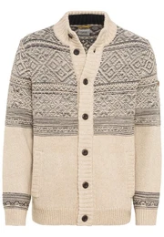 Strickjacke Geknpfte Strickjacke mit Stehkragen