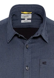 camel active Langarmhemd Kentkragen Indigo Dunkelblau/Blau/Hellblau/Grau