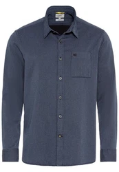 camel active Langarmhemd Kentkragen Indigo Dunkelblau/Blau/Hellblau/Grau