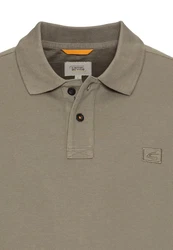 camel active Poloshirt Khaki/Dunkelgrün/Grau