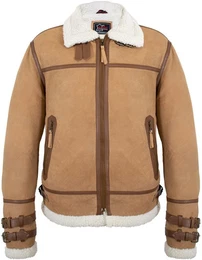 Lederjacke Herren Fell Lederjacke Fliegerjacke in Lammleder Innen Gefttert