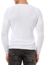 RedBridge Strickpullover Weiß/Creme/Grau