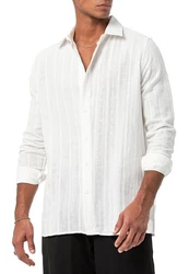 RedBridge Leinenhemd Weiß/Creme
