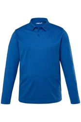 Men Plus Poloshirt Basic Rundhals Blau/Hellblau