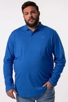 Men Plus Poloshirt Basic Rundhals Blau/Hellblau