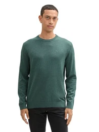 Strickpullover BASIC CREWNECK KNIT aus Baumwolle