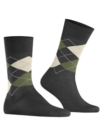 Burlington Businesssocken Dunkelgrün/Grün/Khaki/Dunkelgrau/Grau