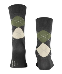 Burlington Businesssocken Dunkelgrün/Grün/Khaki/Dunkelgrau/Grau