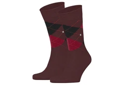 Burlington Kurzsocken Herren 2er Pack Dundee Bordeaux/Dunkelrot/Rot