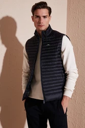 Buratti Steppweste Regular Fit Schwarz/Hellblau/Weiß/Braun