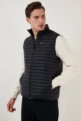 Buratti Steppweste Regular Fit Schwarz/Hellblau/Weiß/Braun