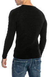 RedBridge Strickpullover mit strukturierten Raglanärmeln Schwarz