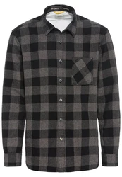 camel active Langarmhemd Karohemd Schwarz/Dunkelgrau/Grau/Hellgrau