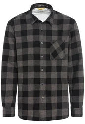 camel active Langarmhemd Karohemd Schwarz/Dunkelgrau/Grau/Hellgrau