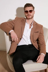Buratti Regular Fit Blazer Jacket Braun/Beige