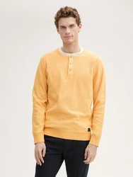 TOM TAILOR Strickpullover Henley orange