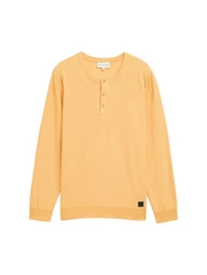 TOM TAILOR Strickpullover Henley orange