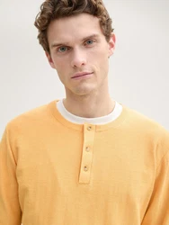 TOM TAILOR Strickpullover Henley orange