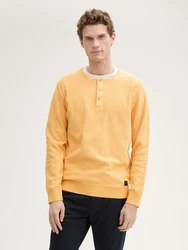 TOM TAILOR Strickpullover Henley orange