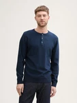 TOM TAILOR Strickpullover Henley Dunkelblau/Blau/Hellblau/Lila