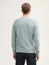 TOM TAILOR Strickpullover Henley Hellblau/Grün/Hellgrün/Türkis/Blau/Grau