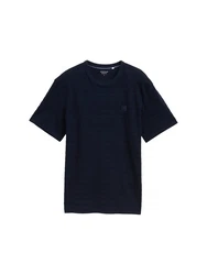 TOM TAILOR T-Shirt mit Logo-Badge Hellblau/Dunkelblau/Lila/Blau