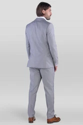 SANDER STELLAN Anzug Herren Business Anzug Slim Fit Grau