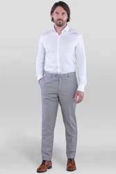 SANDER STELLAN Anzug Herren Business Anzug Slim Fit Grau