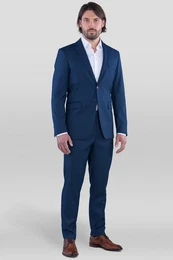 Anzug Herren Business Anzug Slim Fit mit Kleidersack (Anzug Set, 2-tlg., Sakko und Hose) festlich, elegant, modern