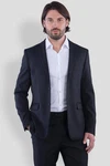SANDER STELLAN Anzug Herren Business Anzug Slim Fit Hellblau/Dunkelblau