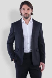 SANDER STELLAN Anzug Herren Business Anzug Slim Fit Hellblau/Dunkelblau
