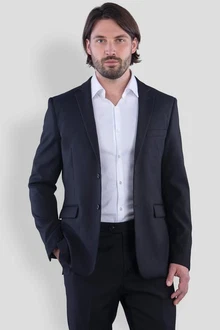 SANDER STELLAN Anzug Herren Business Anzug Slim Fit Hellblau/Dunkelblau