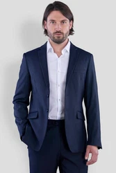 SANDER STELLAN Anzug Herren Business Anzug Slim Fit Hellblau/Dunkelblau/Blau