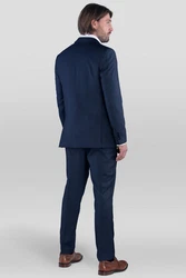SANDER STELLAN Anzug Herren Business Anzug Slim Fit Hellblau/Dunkelblau/Blau