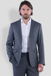 SANDER STELLAN Anzug Herren Business Anzug Slim Fit Dunkelblau/Grau/Blau/Hellblau
