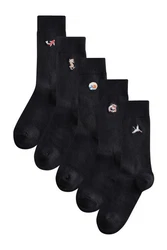 Next Socken mit Stickerei Schwarz/Blau