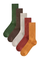 Next Kurzsocken im 5er-Pack Mischfarben/Orange/Bordeaux/Dunkelrot/Rot/Braun