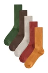 Next Kurzsocken im 5er-Pack Mischfarben/Orange/Bordeaux/Dunkelrot/Rot/Braun