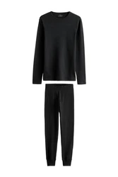 Next Thermounterhemd und Thermo-Oberteil Set (2-St) Schwarz