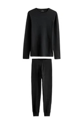 Next Thermounterhemd und Thermo-Oberteil Set (2-St) Schwarz