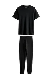 Thermounterhemd Kurzrmeliges Thermo-Oberteil und Leggings im Set (2-St)