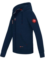 MOOSELINE Sweatjacke Herren mit Kapuze Navy/Rot