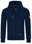 MOOSELINE Sweatjacke Herren mit Kapuze Navy/Rot